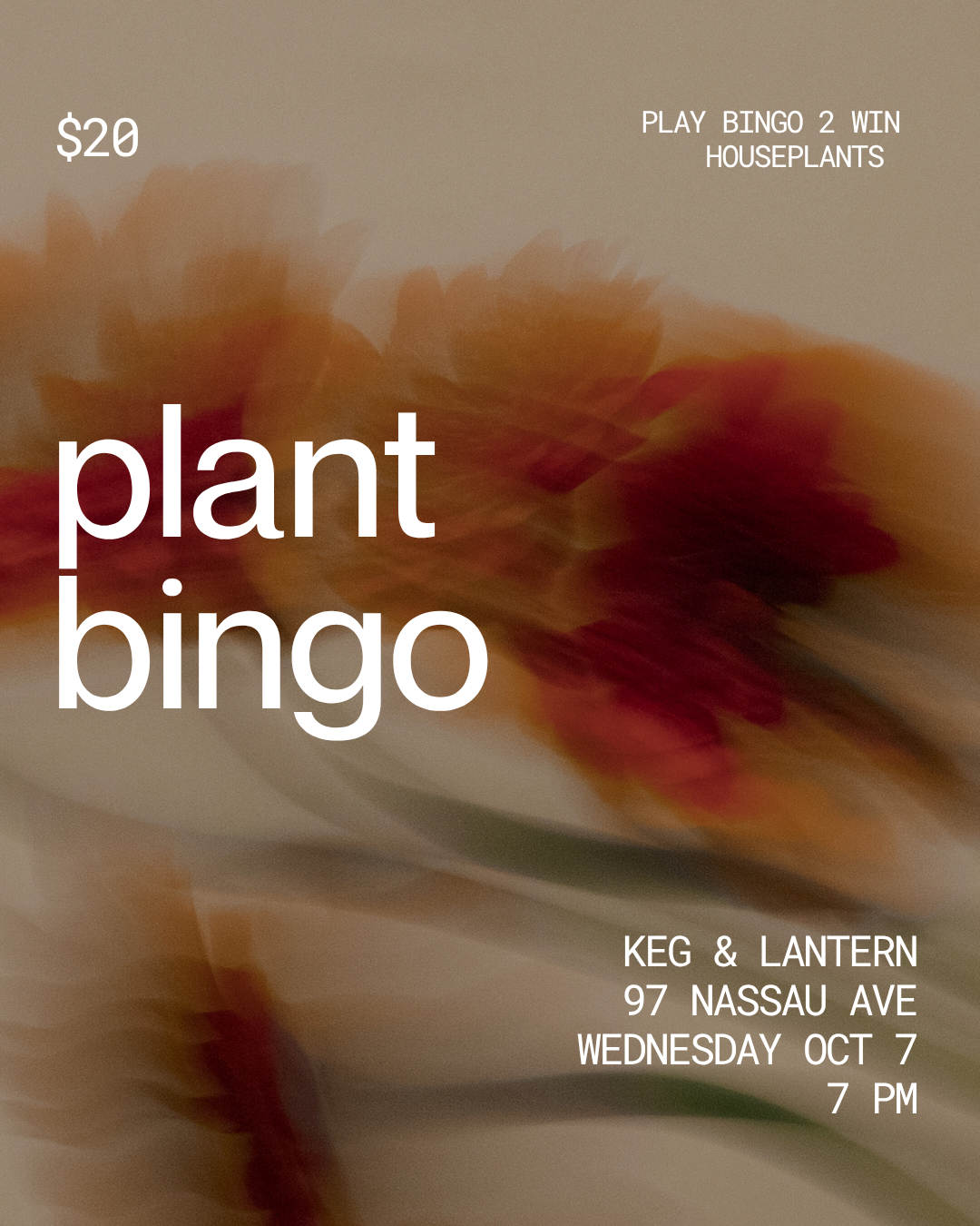 Plant bingo @ Keg & Lantern (Greenpoint) | Oct 7