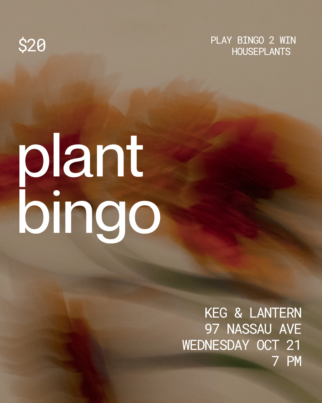 Plant bingo @ Keg & Lantern (Greenpoint) | Oct 21